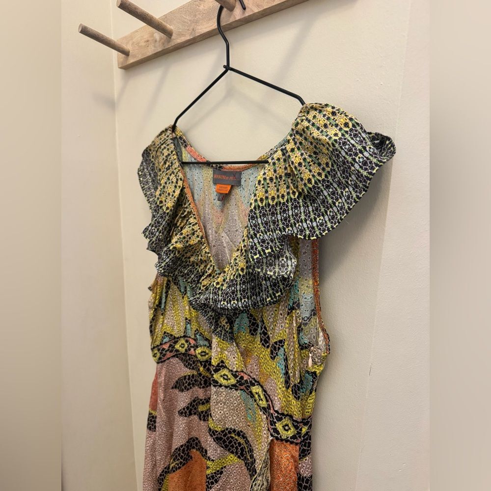Anthropologie Bhanuni by Jyoti Ruffled Maxi Dress Women's Large - Picture 9 of 11